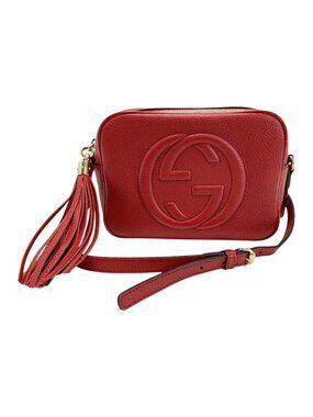 Gucci Soho Shoulder Bag Red Leather